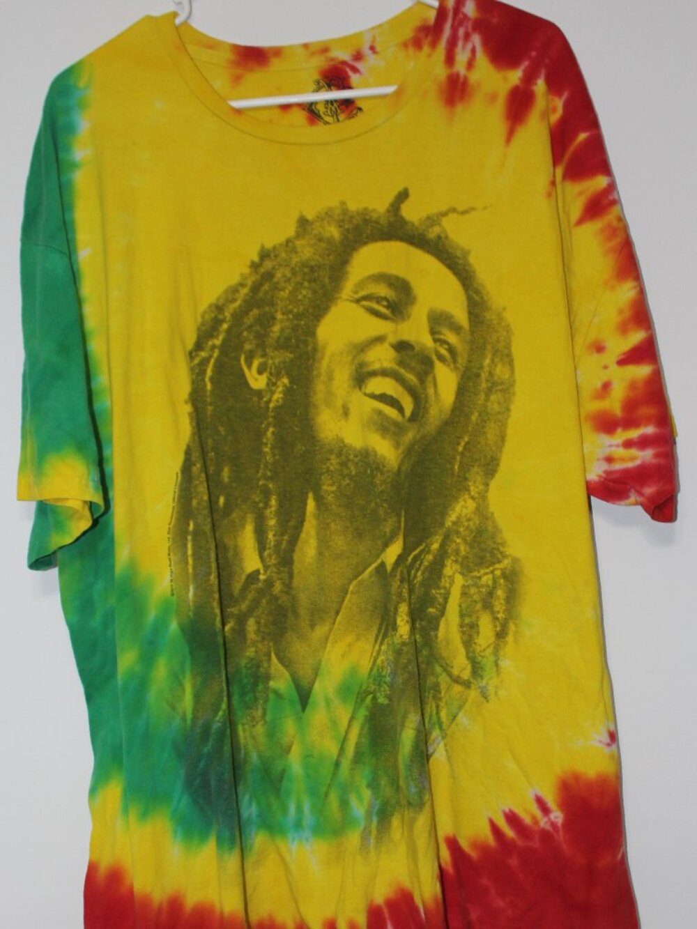 Catch a Fire Bob Marley Men’s 2XL Tie Dye Graphic T-Shirt Rasta Reggae